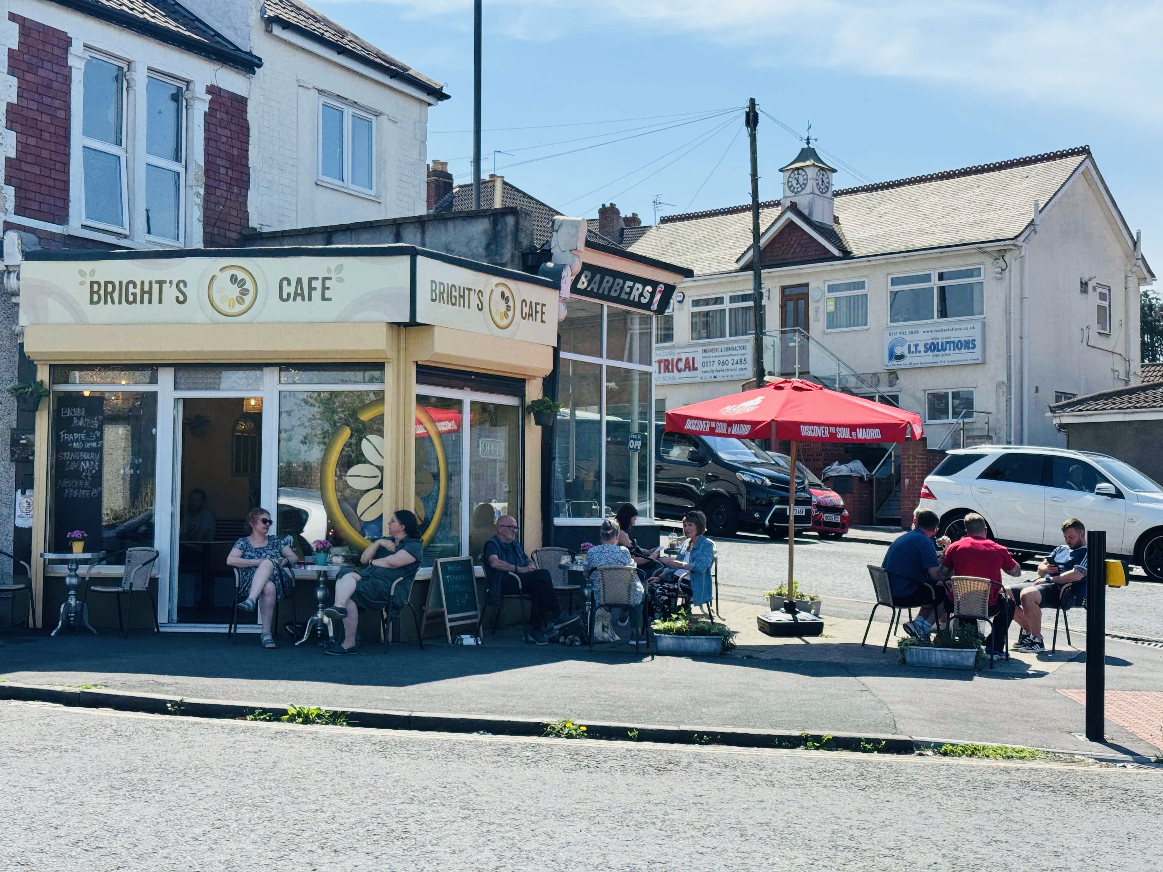 Bright's Cafe Bristol on a sunny day